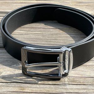 Men's Handmade Leather Belt Black Size 43/44 Handmade in Pakistan